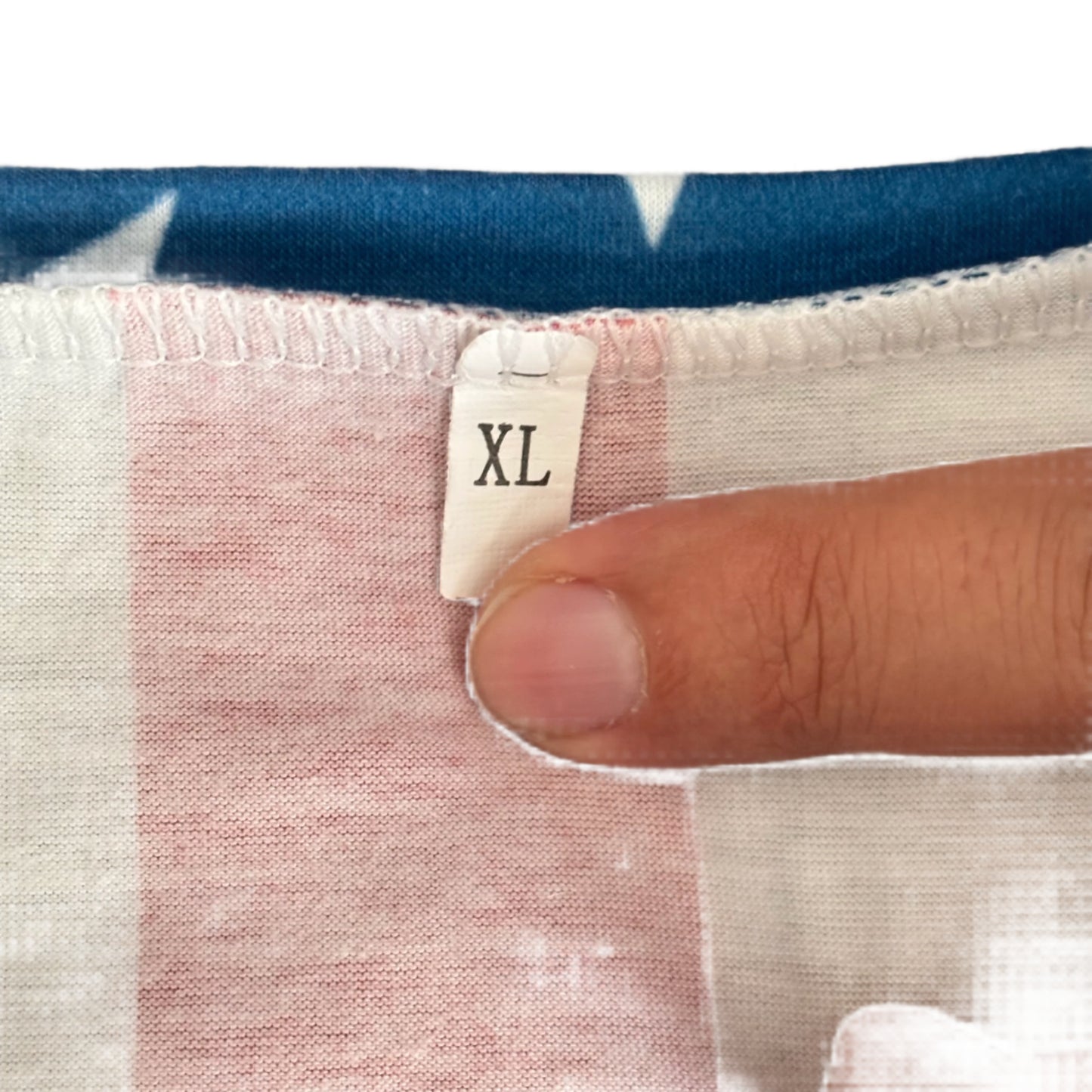 Ladies Top - Cold Shoulder Style - Red, White and Blue - Stars and Stripes