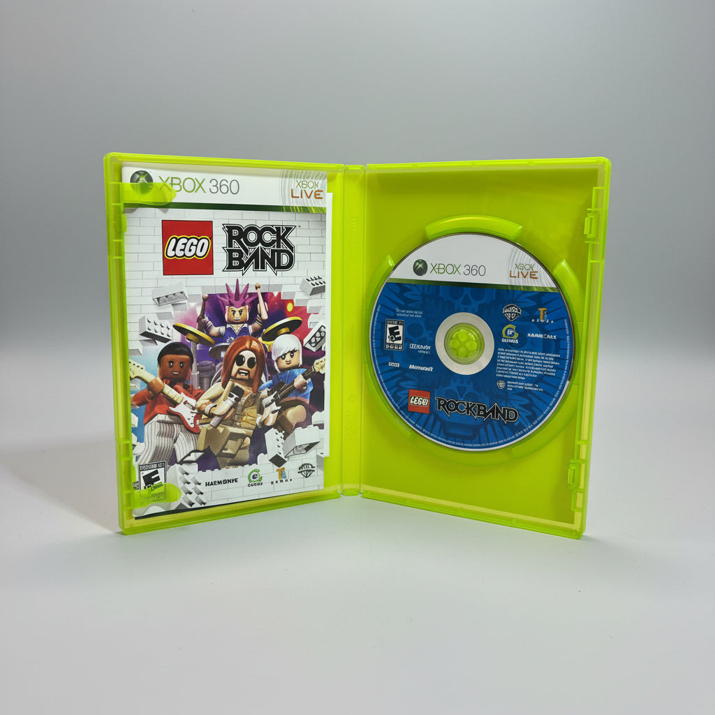 Video Game - Xbox 360 - LEGO Rock Band - Complete with Manual & Case - (Preowned)