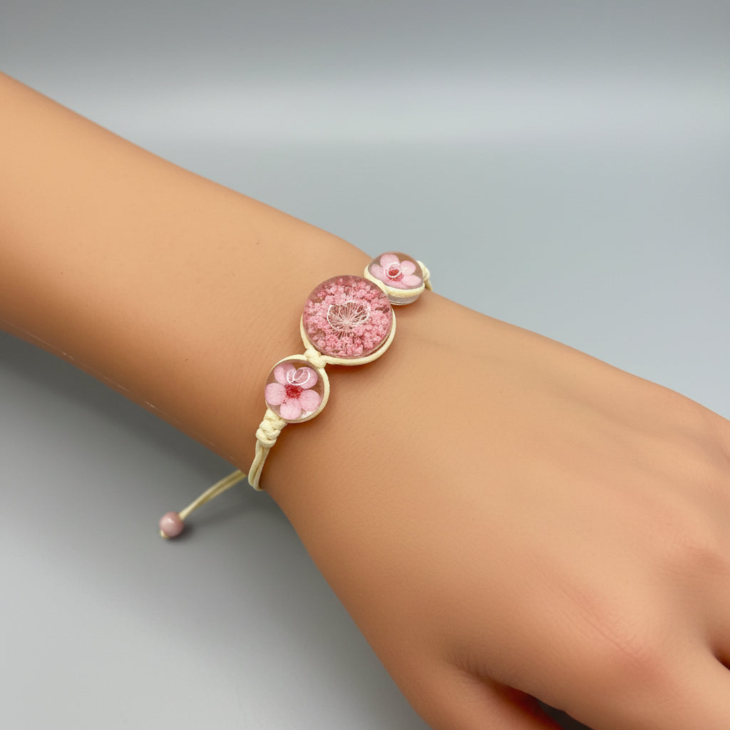 Bracelet - Dried Flower- Resin - Bead