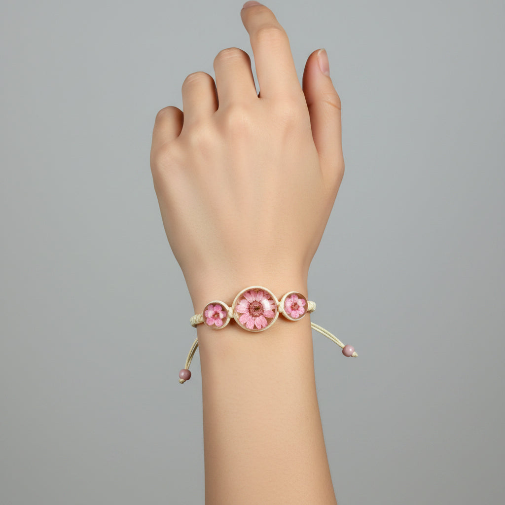 Bracelet - Dried Flower- Resin - Bead