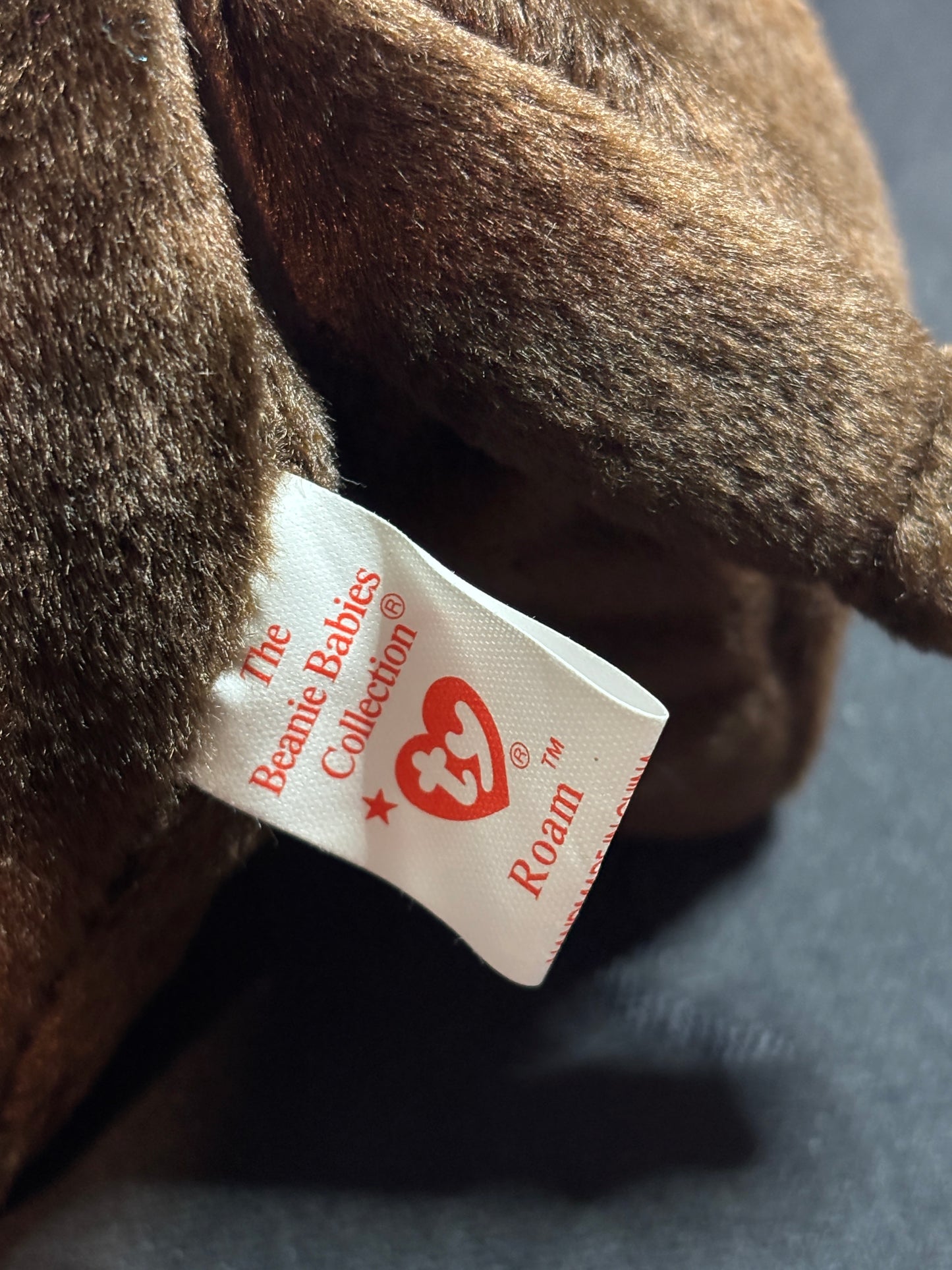 Ty Beanie Baby -  "Roam" Buffalo with Heart Tag