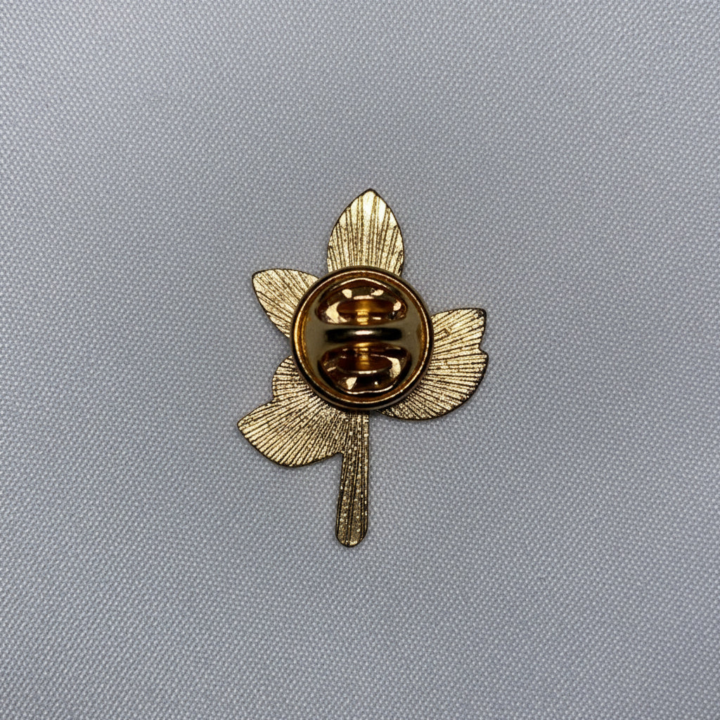 Lapel Pin - Leafy Branch - Pale Blue & Green