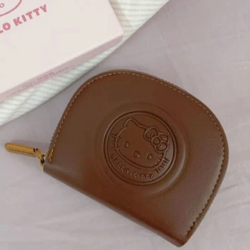 Wallet - HK Brown Faux  Leather Card Holder