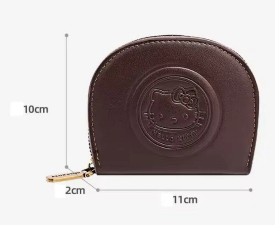 Wallet - HK Brown Faux  Leather Card Holder