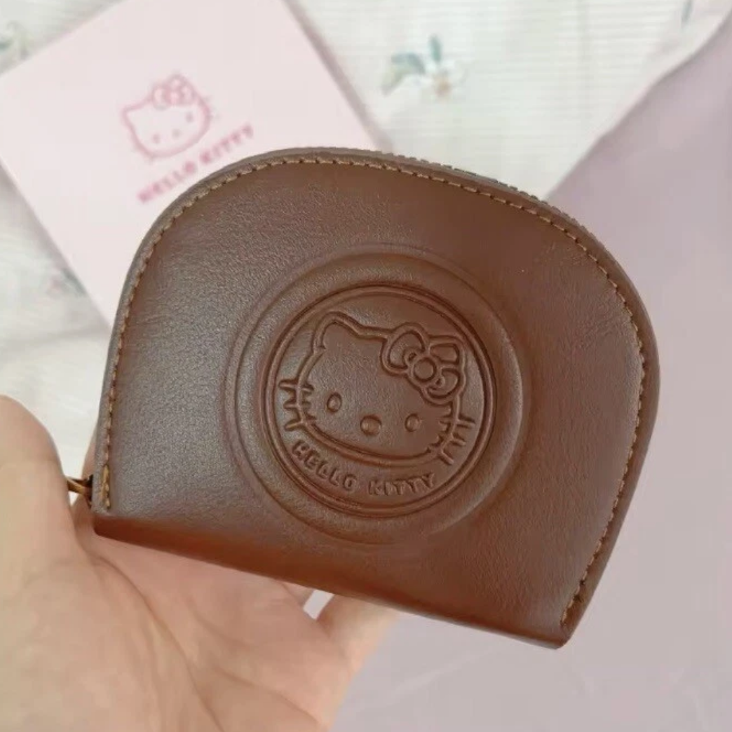 Wallet - HK Brown Faux  Leather Card Holder