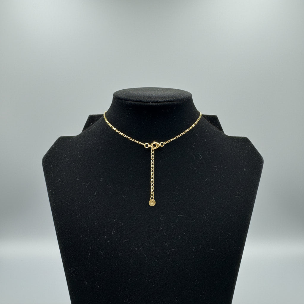Necklace - FoyJoey - Sterling Silver - Gold Tone - Letter "U"