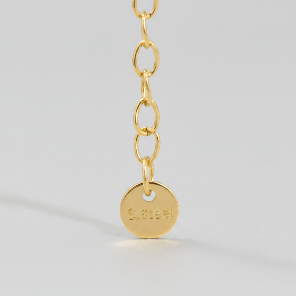 Necklace - FoyJoey - Sterling Silver - Gold Tone - Letter "U"