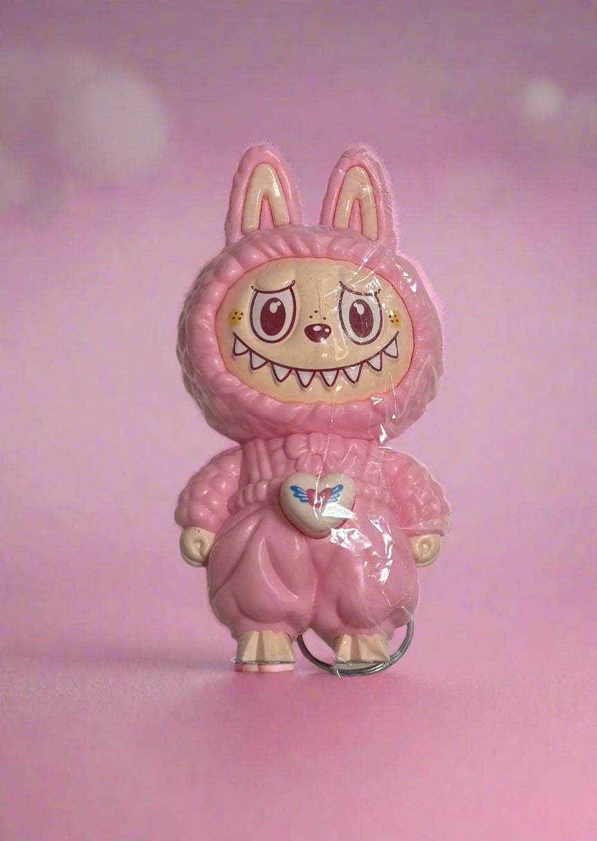 Keychain - Labubu "Pink Fluffy" - Face Changing