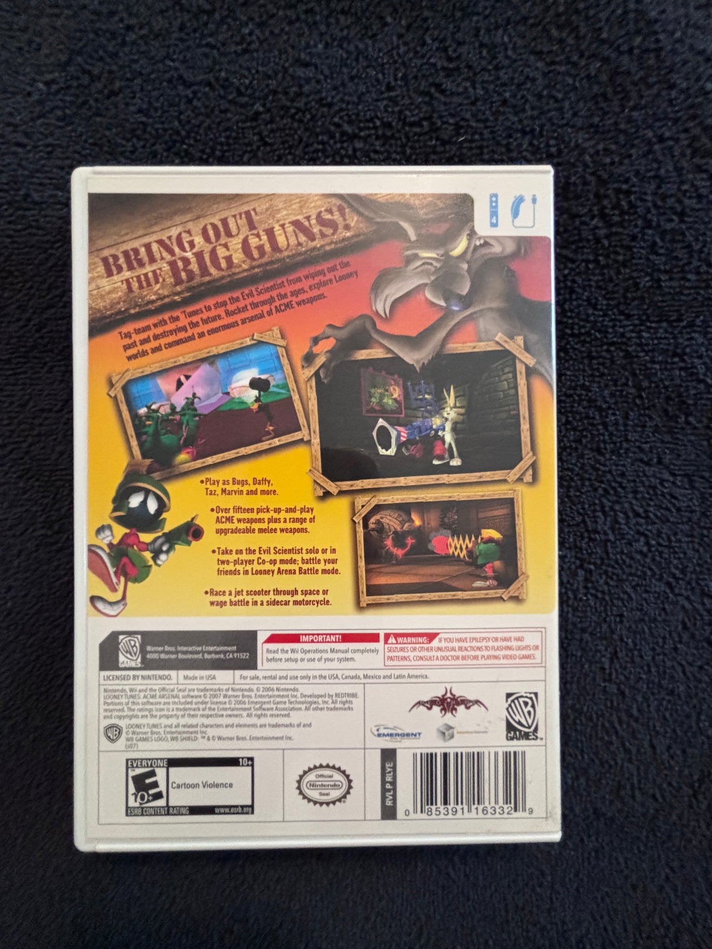Video Games - Nintendo - Wii - Looney Tunes - Acme Arsenal - Rated E for Everyone 10+