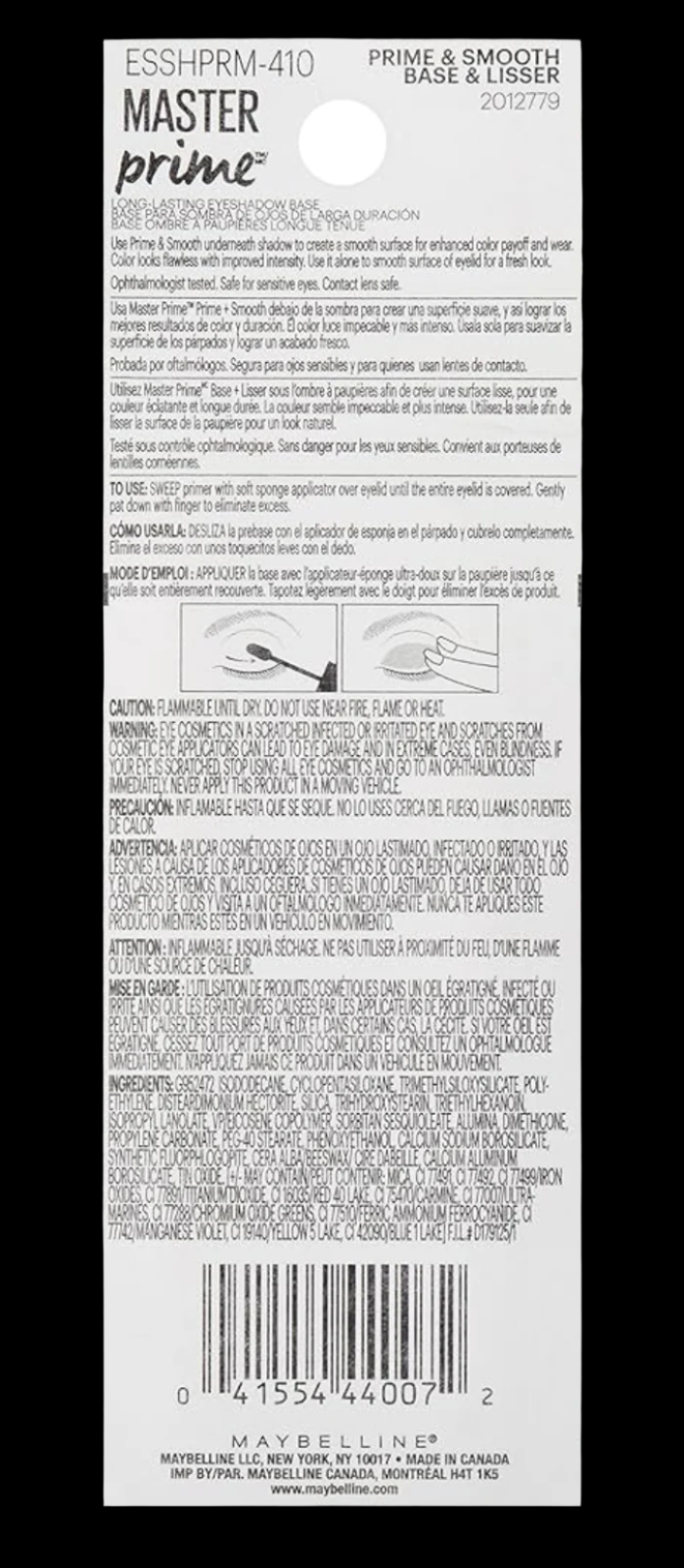 EyeShadow Base - Master Prime - #410 - by Maybelline