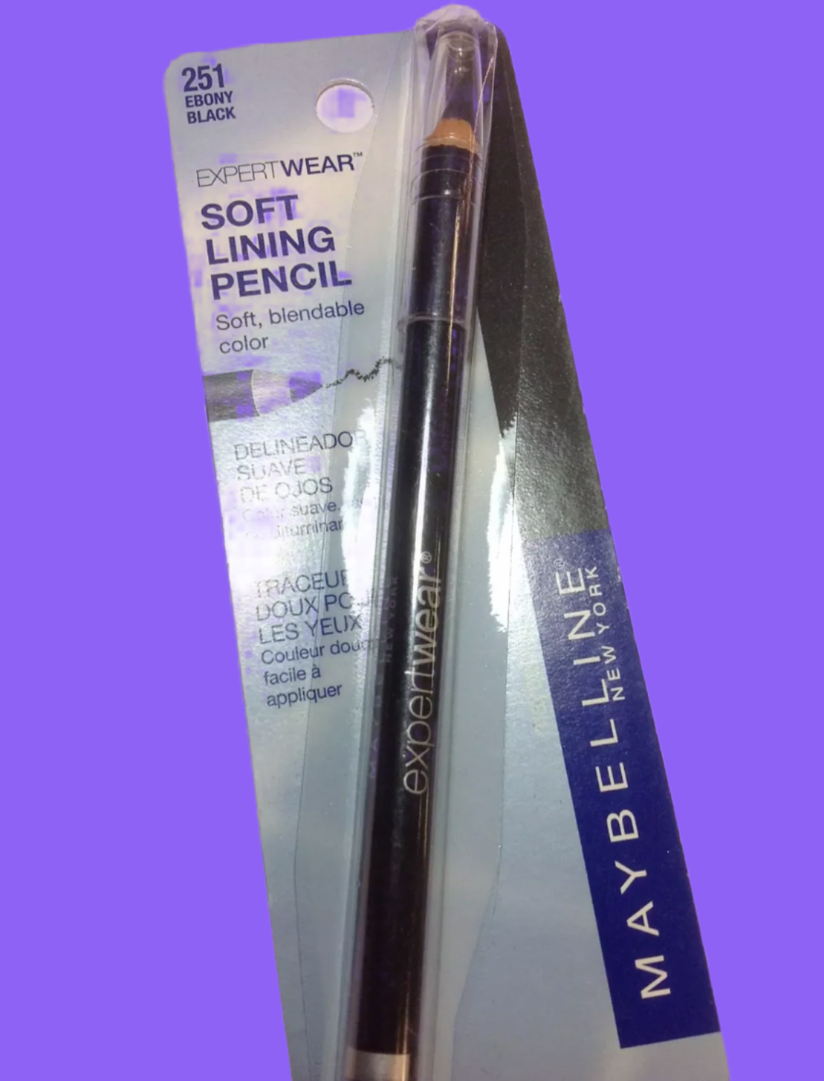 Eyeliner - Expertwear Soft Lining Pencil - #251 Ebony Black - Maybelline