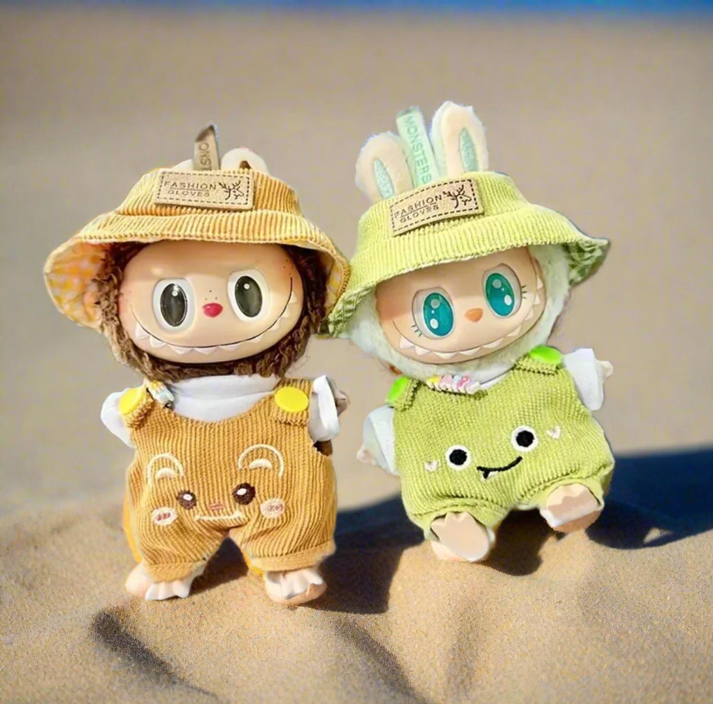 Labubu Outfit - Sunny Banana Overalls Set