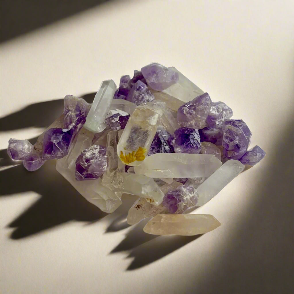 Crystals - Amethyst and Clear Quartz