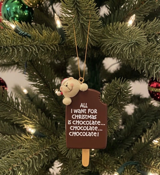 Christmas Ornament - American Greetings 1991 Vintage "Visions of Chocolate"
