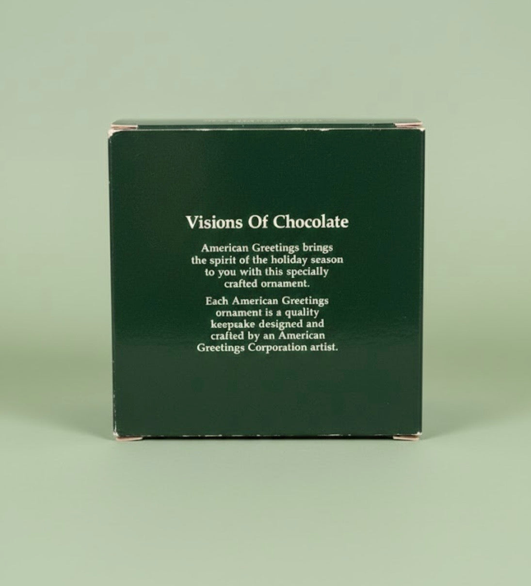 Christmas Ornament - American Greetings 1991 Vintage "Visions of Chocolate"