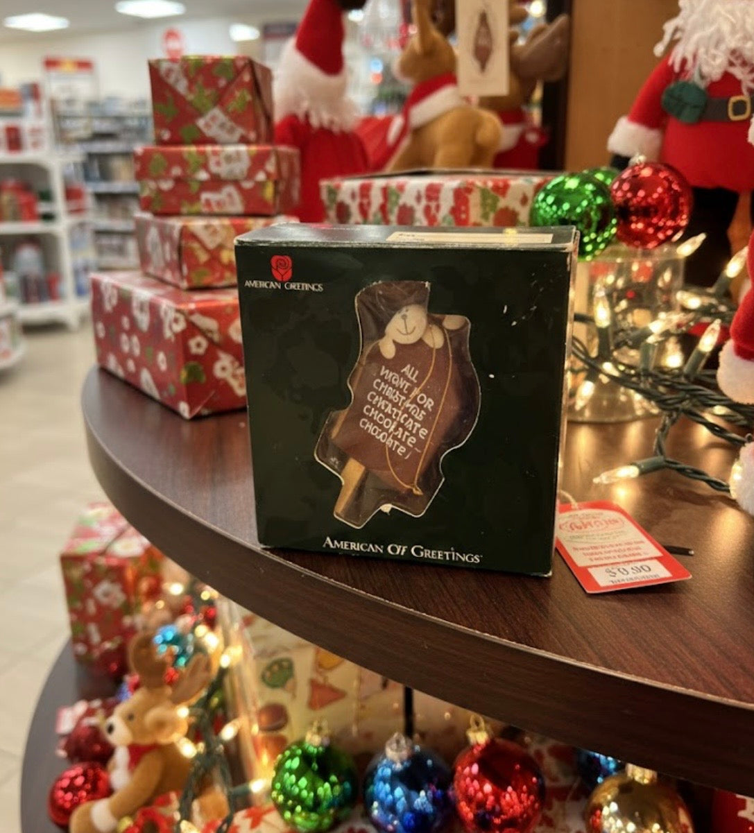 Christmas Ornament - American Greetings 1991 Vintage "Visions of Chocolate"