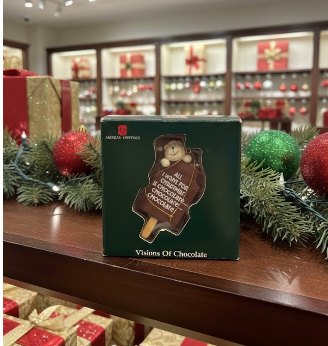 Christmas Ornament - American Greetings 1991 Vintage "Visions of Chocolate"