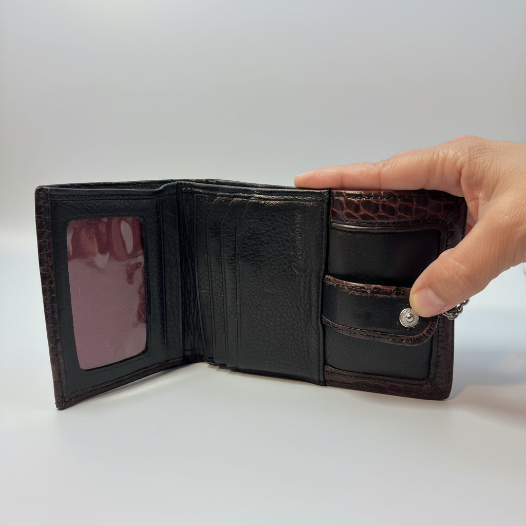 Wallet - Brighton - Bellissimo - in Black and Chocolate Brown