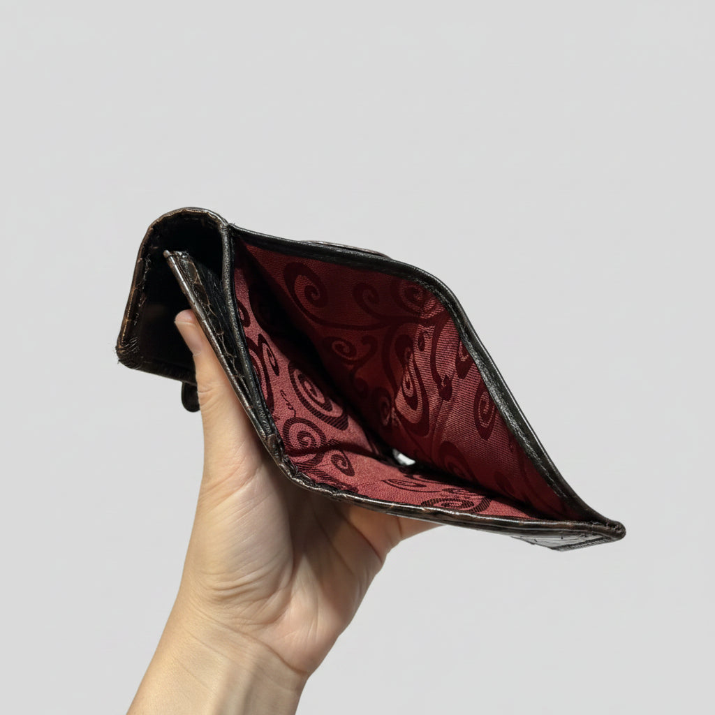 Wallet - Brighton - Bellissimo - in Black and Chocolate Brown