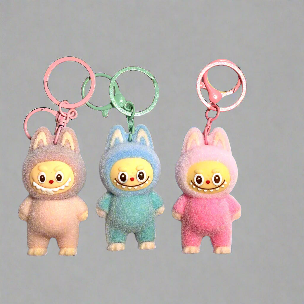 Keychain - Fuzzy Labubu Aliens