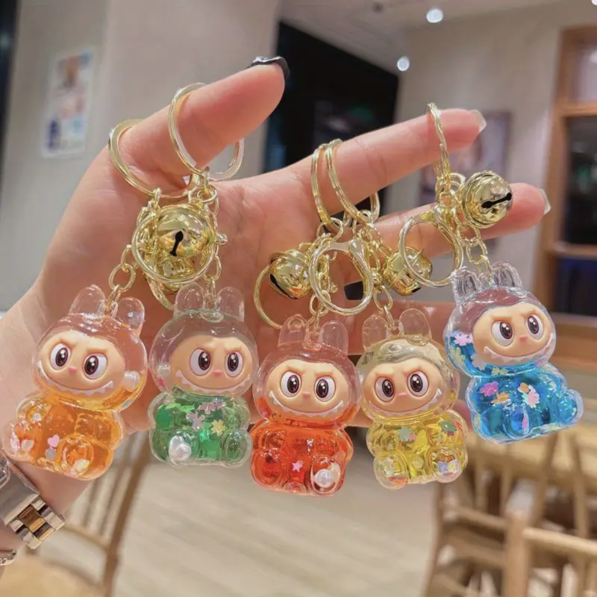 Keychain - Acrylic Labubu - Glitter Shaker