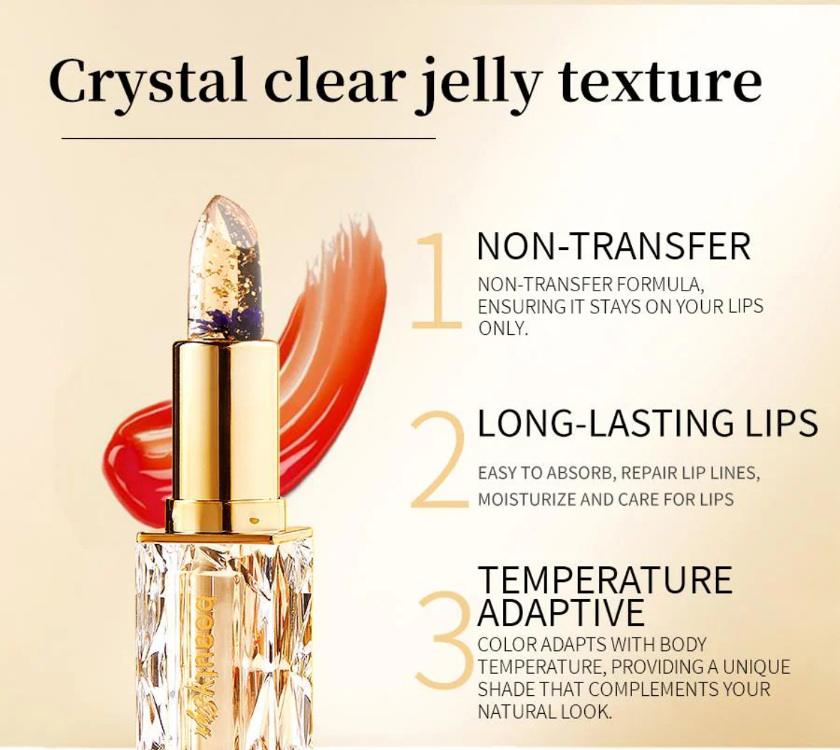 Lipstick - Crystal Flower Petal Color Changing - Beauty Sign