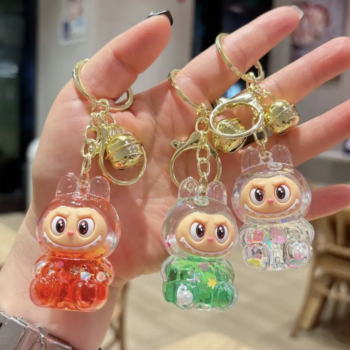 Keychain - Acrylic Labubu - Glitter Shaker