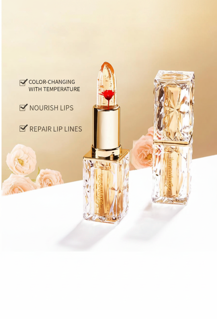 Lipstick - Crystal Flower Petal Color Changing - Beauty Sign
