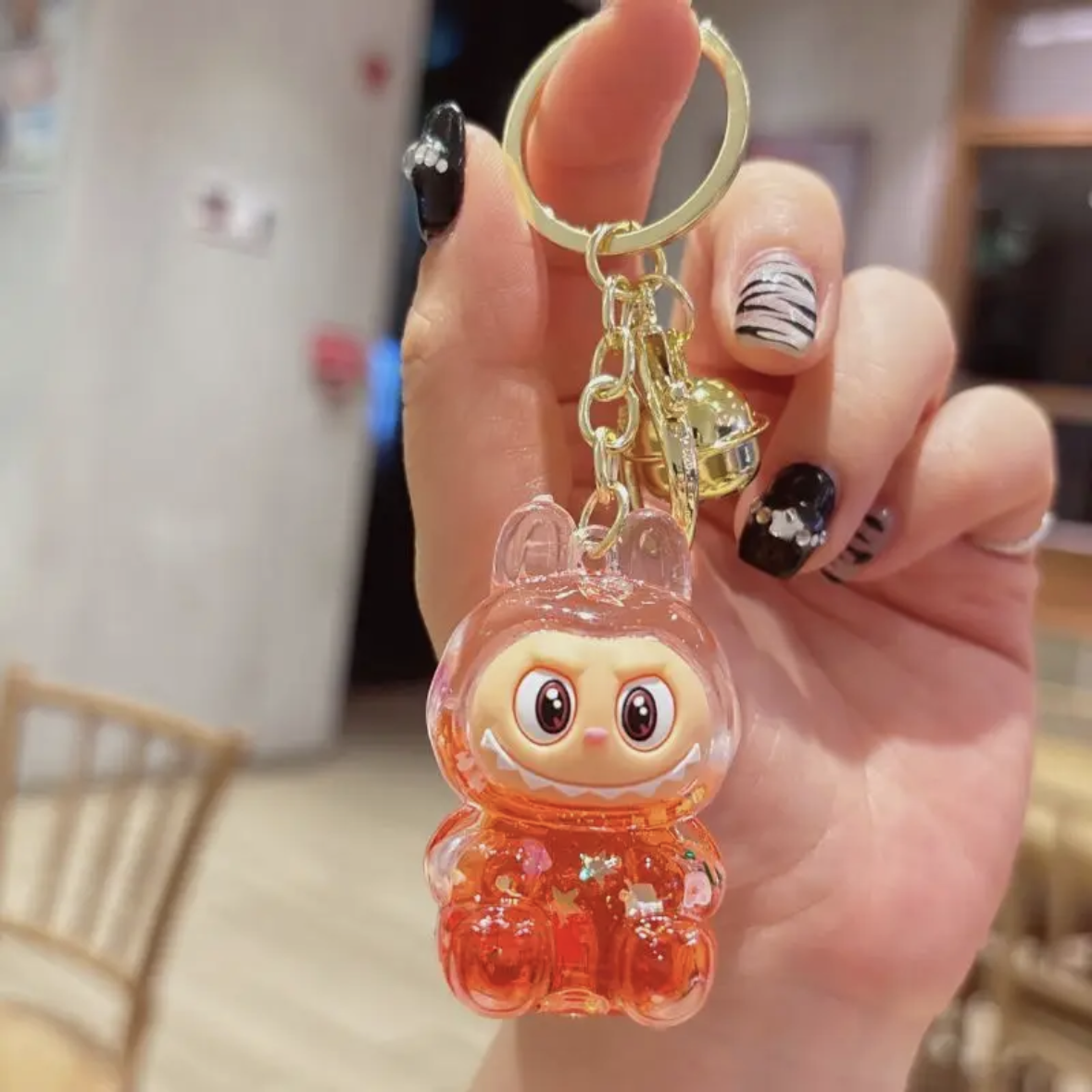 Keychain - Acrylic Labubu - Glitter Shaker