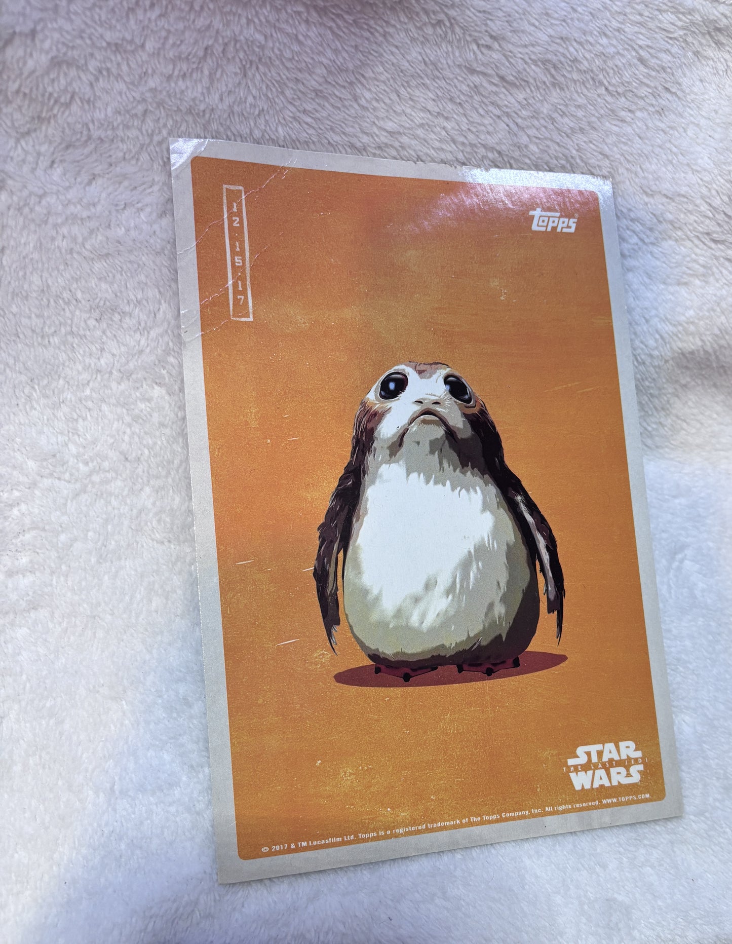 Mini Poster - Topps - Star Wars: The Last Jedi Promo Card - Porg & Praetorian Guard - 7x5