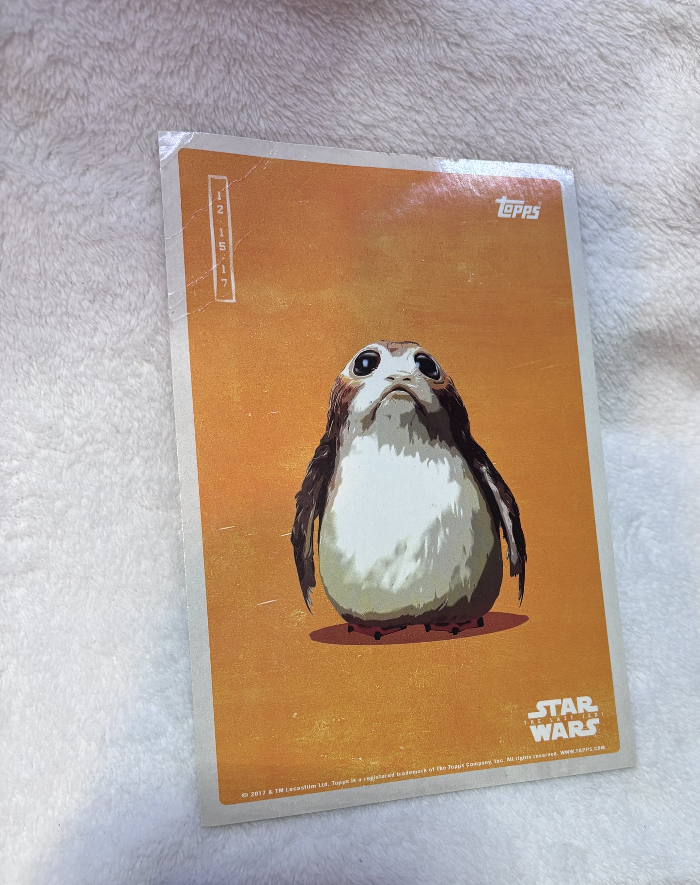 Mini Poster - Topps - Star Wars: The Last Jedi Promo Card - Porg & Praetorian Guard - 7x5