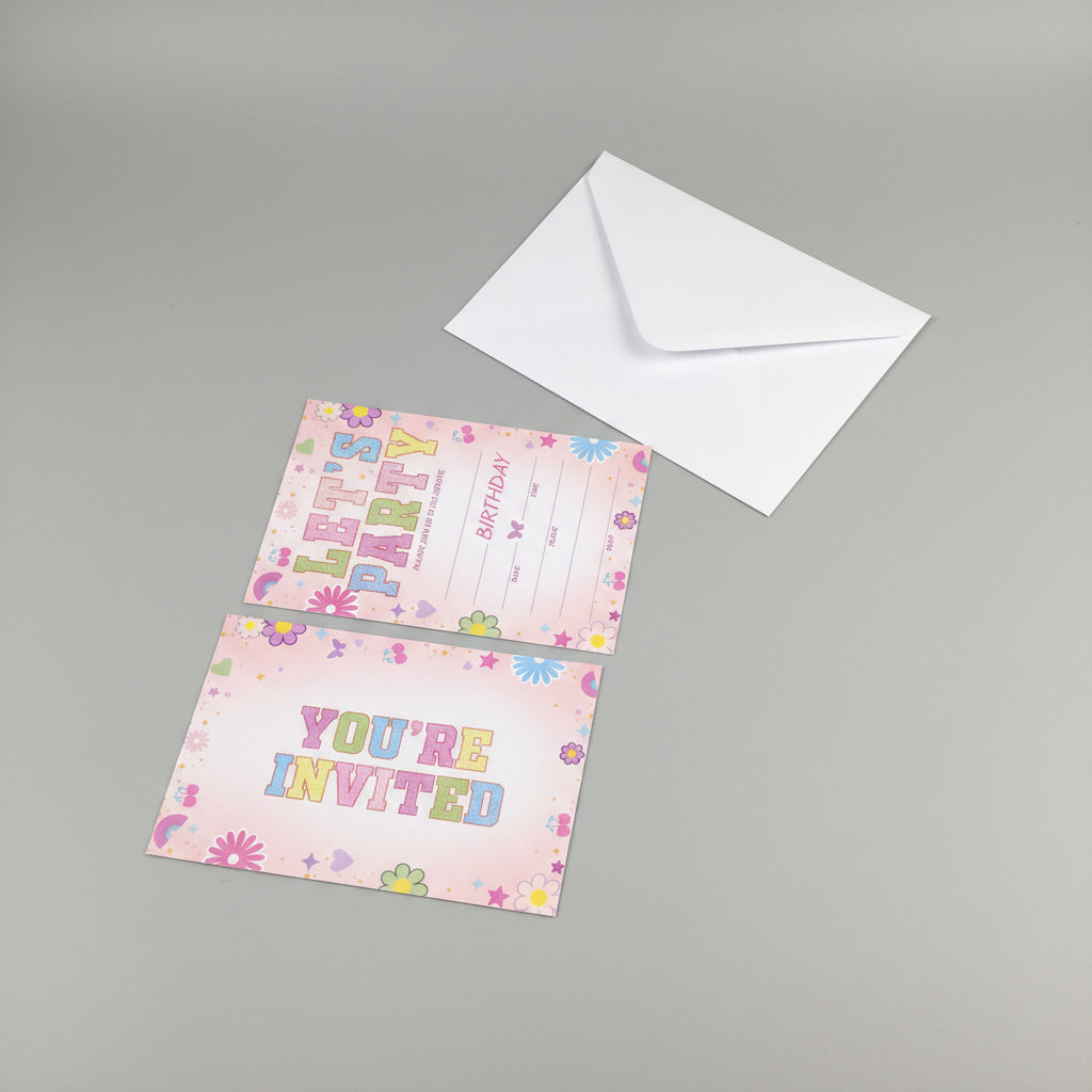 Birthday Party Invitations - Let's Party - Please Join Us to Celebrate