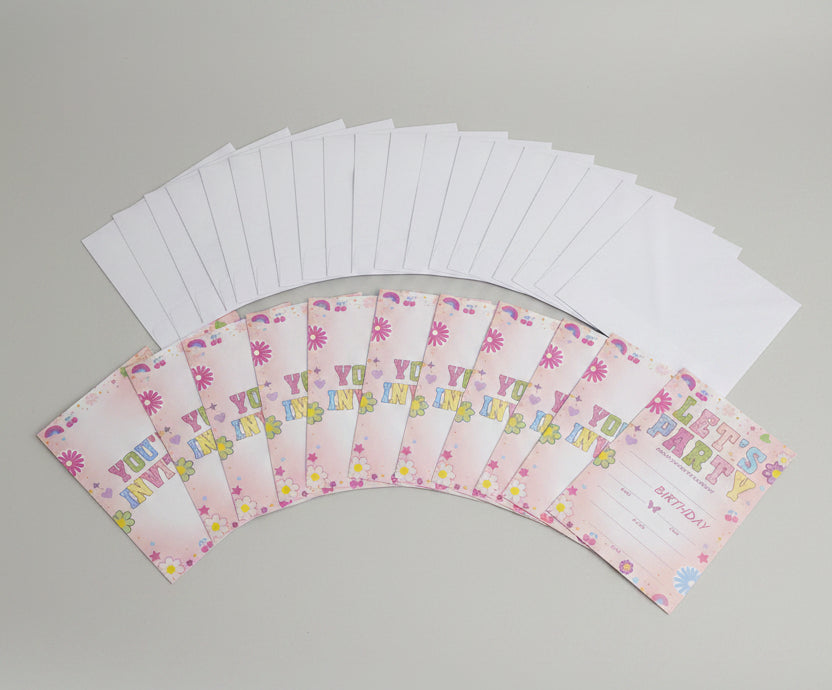 Birthday Party Invitations - Let's Party - Please Join Us to Celebrate