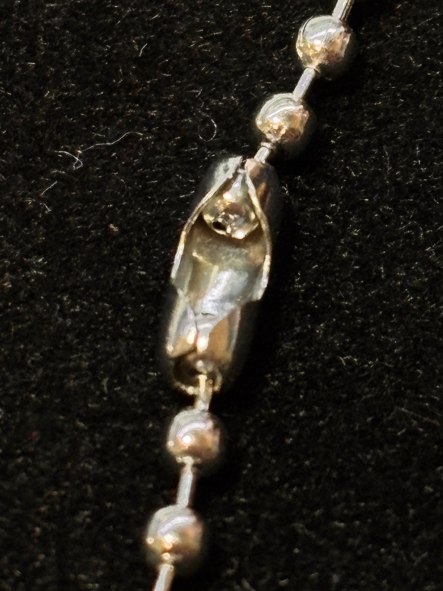Necklace - Silver Tone - Tiger's Head - on Ball Chain