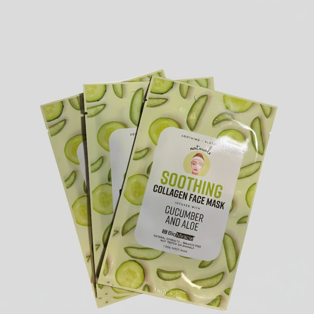 Beauty Facial Mask - Soothing Collagen - Cucumber & Aloe