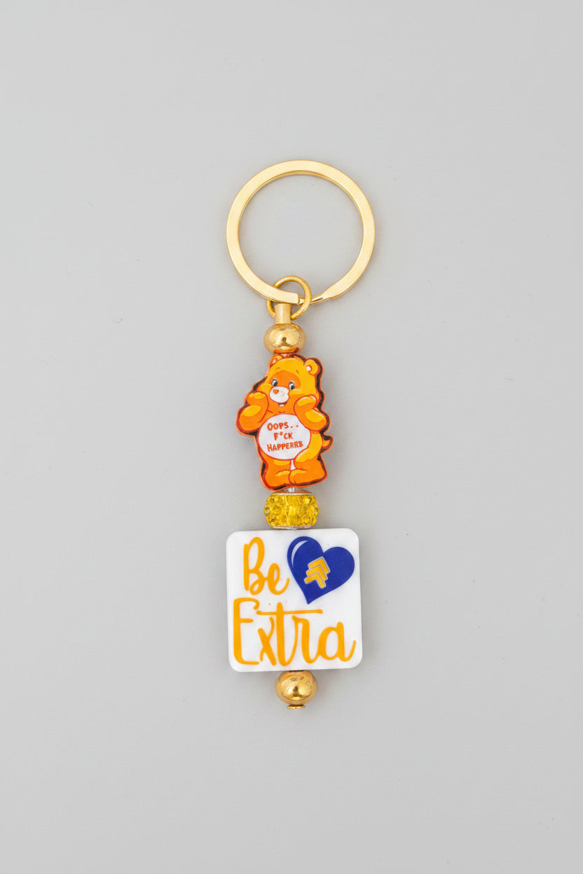 Keychain - Care Bear - Swear Bear - Oops... F*ck Happened - Be Extra