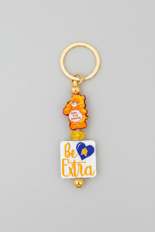 Keychain - Care Bear - Swear Bear - Oops... F*ck Happened - Be Extra