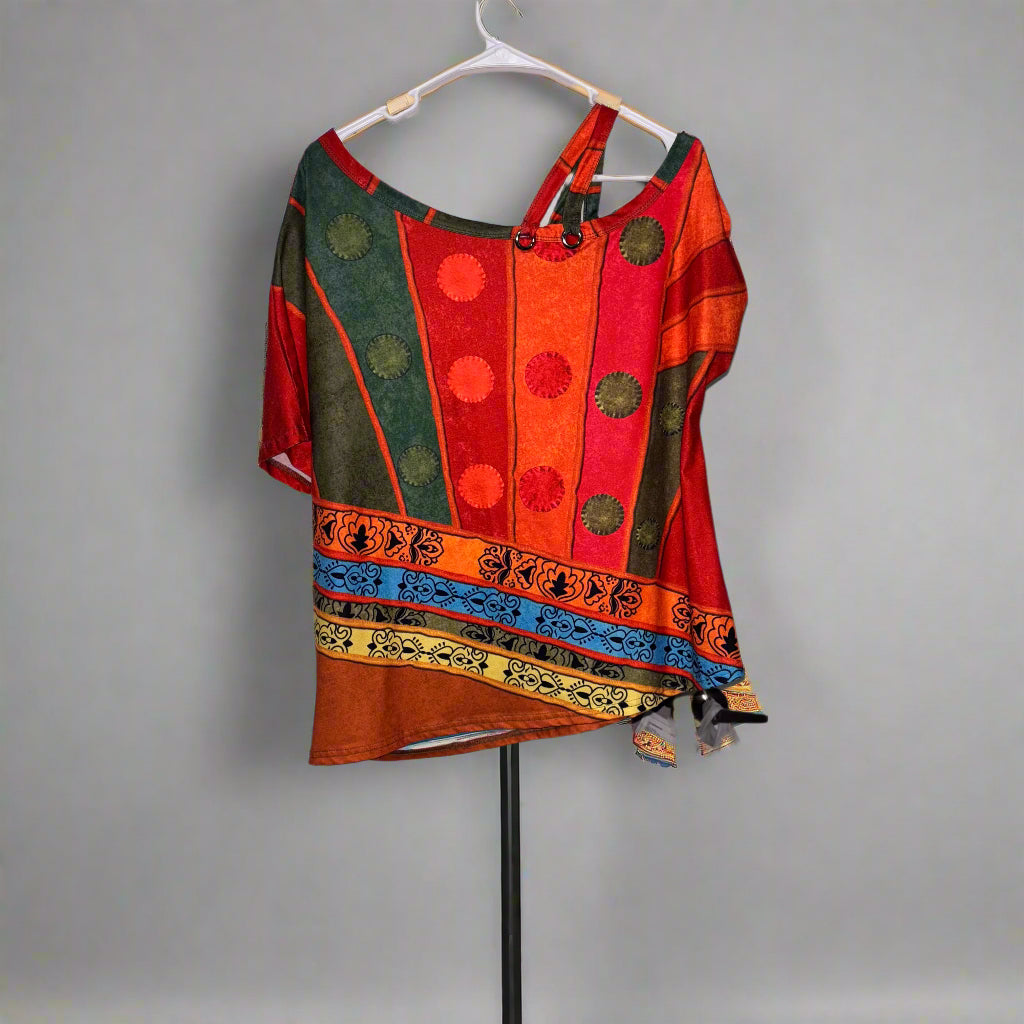 Ladies Top - Asymmetrical Off Shoulder - XL