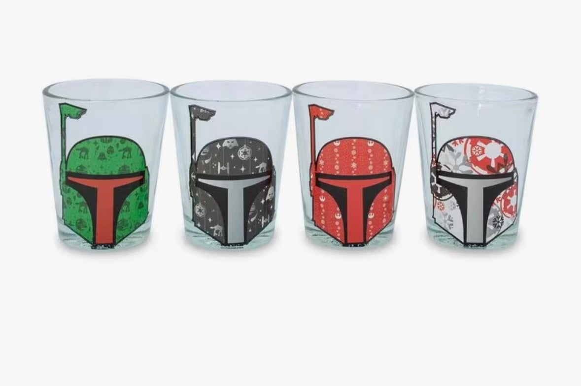 Star Wars Holiday Boba Fett 2.5 oz Mini Shot Glass Set
