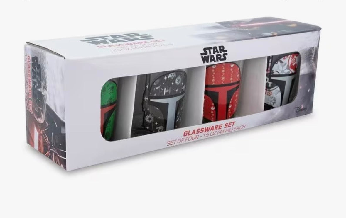 Star Wars Holiday Boba Fett 2.5 oz Mini Shot Glass Set