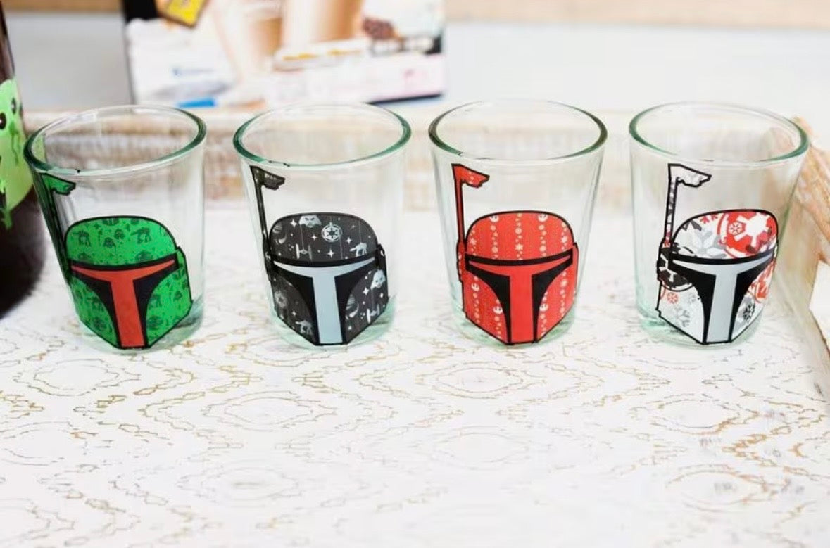 Star Wars Holiday Boba Fett 2.5 oz Mini Shot Glass Set