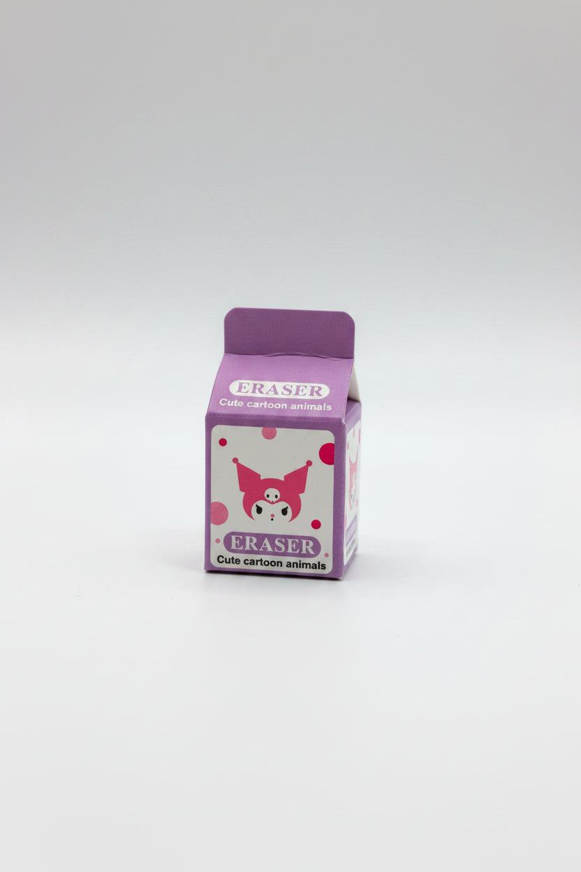 Eraser - Kuromi - Milk Carton - Sanrio Character