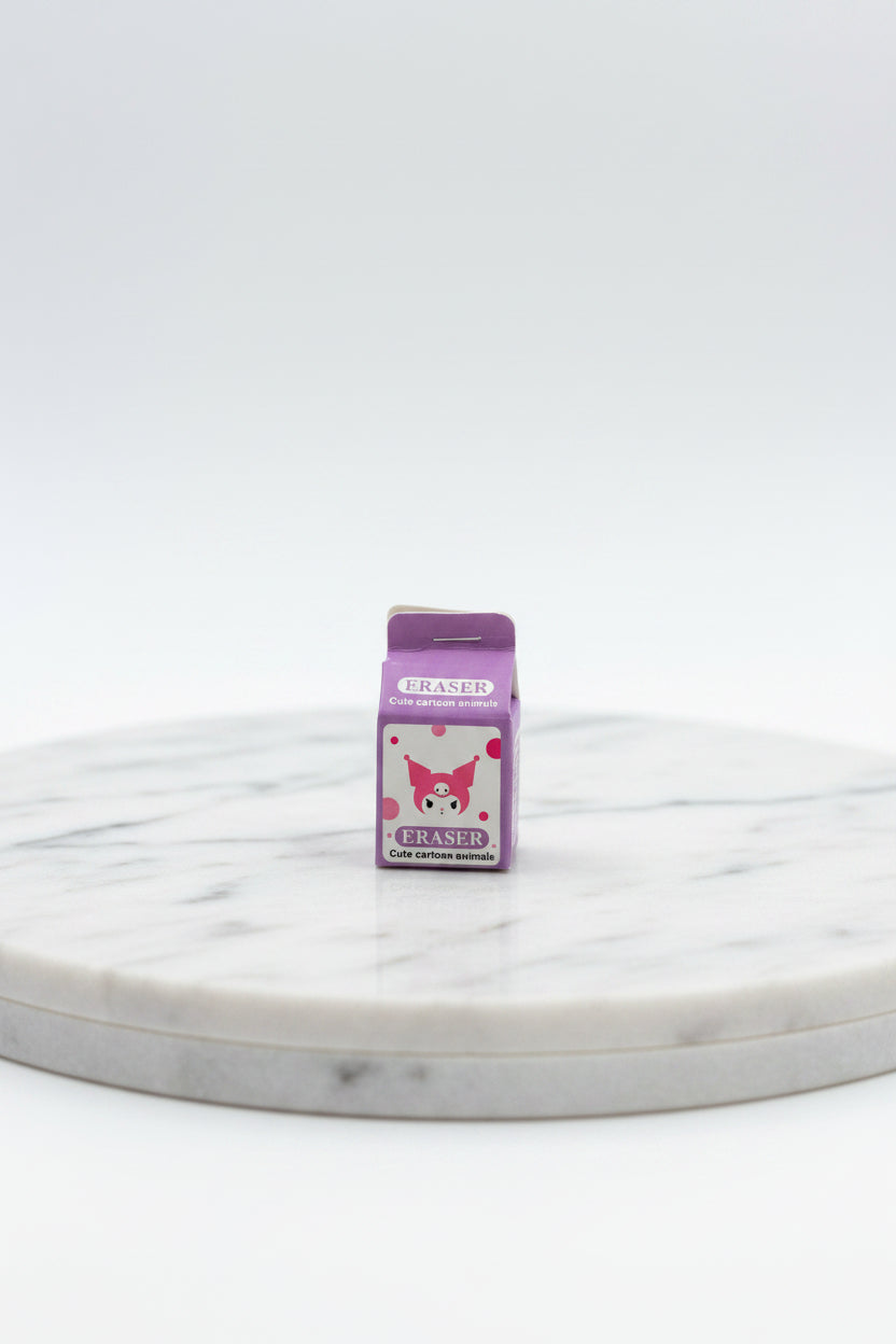 Eraser - Kuromi - Milk Carton - Sanrio Character