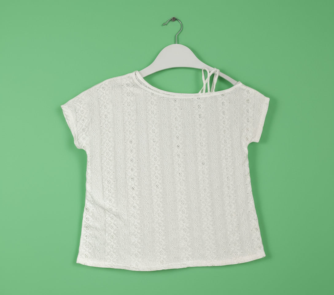 White Lace Eyelet Blouse - Size US-3XL