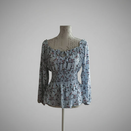 Blouse - Off Shoulder Peasant Style - Gently Used