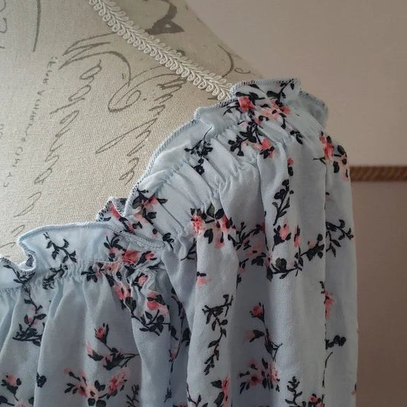 Blouse - Off Shoulder Peasant Style - Gently Used