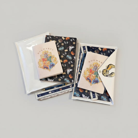 Stationary Set - Harry Potter - Hogwarts - with Vinyl Envelope for Organization