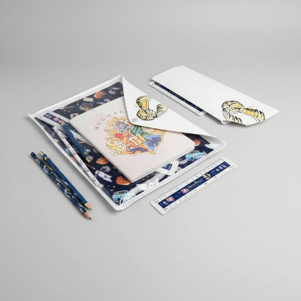 Stationary Set - Harry Potter - Hogwarts - with Vinyl Envelope for Organization