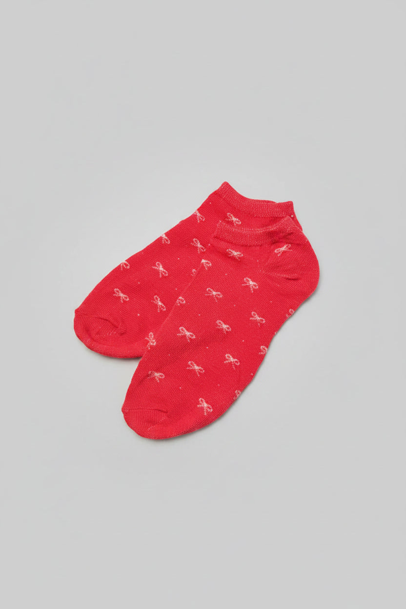 Socks - Low Cut - Pink Bows