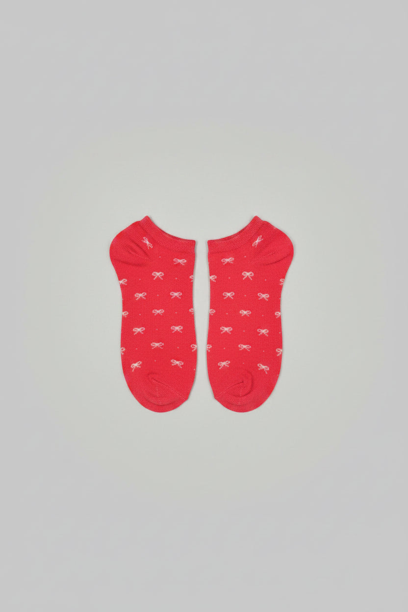 Socks - Low Cut - Pink Bows